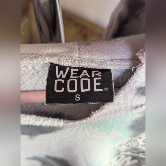 Purple & Blue tye dye San Diego California Pullover Hoodie Size Small - Picture 3 of 6